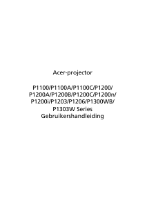 Handleiding Acer P1100C Beamer