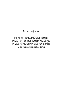 Handleiding Acer P1201i Beamer