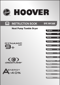 Bruksanvisning Hoover DYC 9913 AX Torktumlare