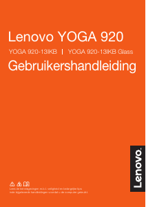 Handleiding Lenovo Yoga 920-13IKB Laptop