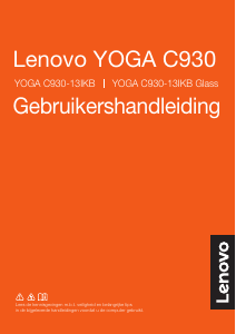 Handleiding Lenovo Yoga C930-13IKB Laptop