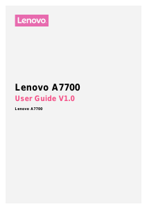 Handleiding Lenovo A7700 Mobiele telefoon