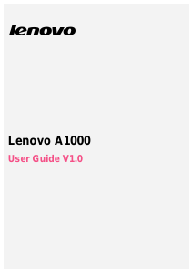 Handleiding Lenovo A1000 Mobiele telefoon