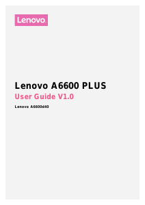 Handleiding Lenovo A6600 PLUS Mobiele telefoon