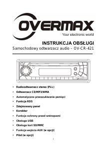 Instrukcja Overmax OV-CR-421 Radio samochodowe