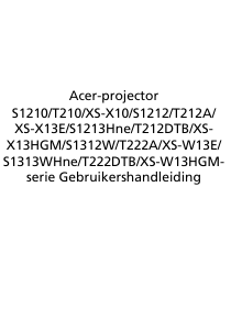 Handleiding Acer S1313WHne Beamer