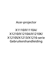 Handleiding Acer X1210A Beamer