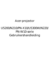 Handleiding Acer PN-W10 Beamer