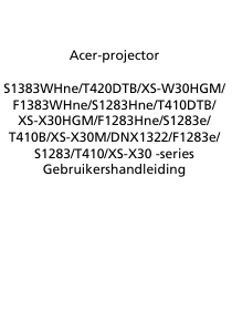 Handleiding Acer XS-W30HGM Beamer