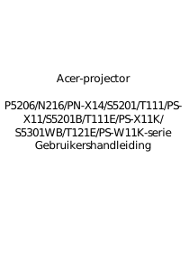 Handleiding Acer PS-W11K Beamer