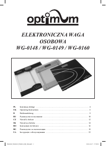 Manual Optimum WG-0148 Cântar