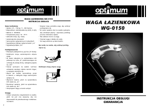 Instrukcja Optimum WG-0150 Waga