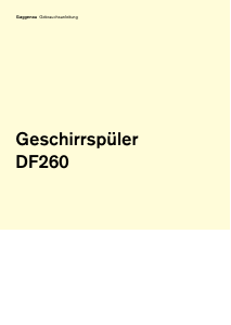 Bedienungsanleitung Gaggenau DF260141 Geschirrspüler