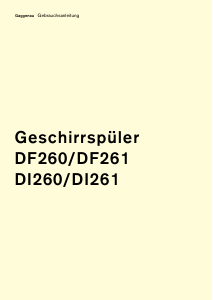 Bedienungsanleitung Gaggenau DI261110 Geschirrspüler