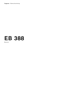 Bedienungsanleitung Gaggenau EB388111 Backofen