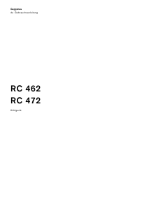 Bedienungsanleitung Gaggenau RC472301 Kühlschrank