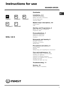 Manual de uso Indesit WIDL 126 S (EX) Lavasecadora