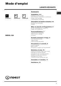Manuale Indesit WIDXL 126 (CH) Lavasciuga