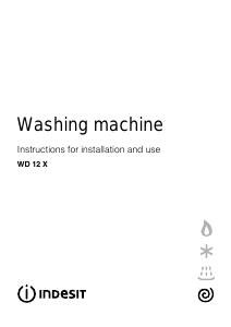 Handleiding Indesit WD 12 X (UK) Was-droog combinatie