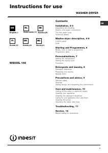 Handleiding Indesit WIDXXL 146 (EU).C Was-droog combinatie