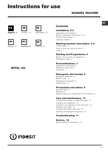 Bedienungsanleitung Indesit WITXL 120 (EU) Waschmaschine