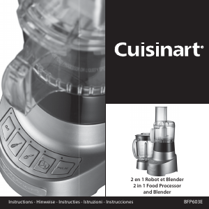 Manual de uso Cuisinart BFP603E Duo Batidora