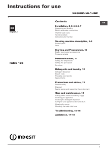 Handleiding Indesit IWME 126 (UK) Wasmachine