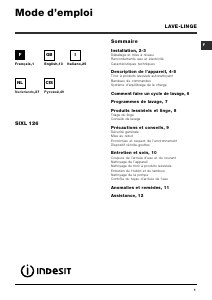 Manuale Indesit SIXL 126 (EU) Lavatrice