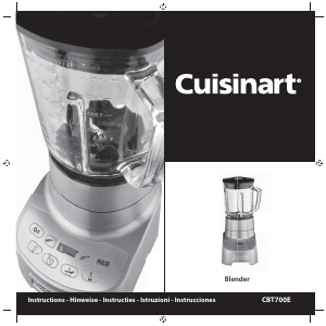 Manual Cuisinart CBT700E Turbo Blender