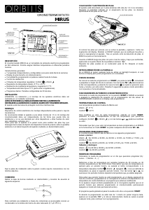 Manual de uso Orbis Mirus Termostato