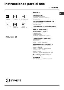 Manuale Indesit WIXL 1200 OT (EU)(V) Lavatrice