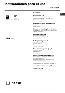 Manual de uso Indesit WIXL 106 (EU) Lavadora