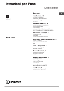 Manuale Indesit WITXL 1251 (IT) Lavatrice
