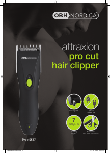 Manual OBH Nordica 5537 Attraxion Pro Hair Clipper