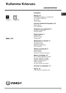 Bruksanvisning Indesit WIXL 101 (TK).R Tvättmaskin