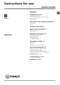Bruksanvisning Indesit IWE 81281 (UK) Tvättmaskin