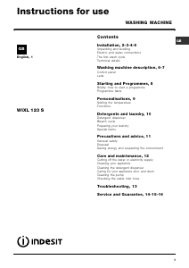 Bruksanvisning Indesit WIXL 123 S (UK) Tvättmaskin