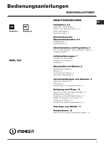 Bruksanvisning Indesit WIXL 105 (DE) Tvättmaskin