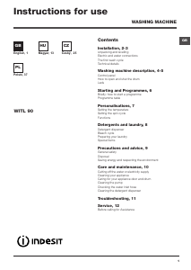 Instrukcja Indesit WITL 90 (EU) Pralka