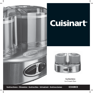 Manuale Cuisinart ICE40BCE Macchina del gelato