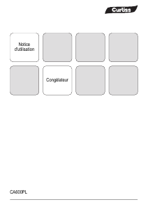 Mode d’emploi Curtiss CA600PL Congélateur