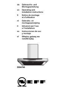 Manual Neff D99A7N0 Cooker Hood