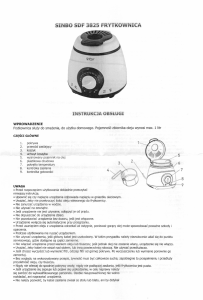 Instrukcja Sinbo SDF 3825 Frytkownica