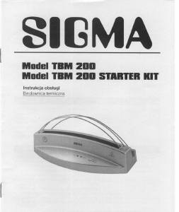 Instrukcja Sigma TBM 200 Bindownica