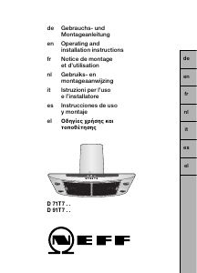 Manual de uso Neff D91T7A0 Campana extractora
