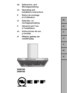 Manual Neff D99R7N0 Cooker Hood