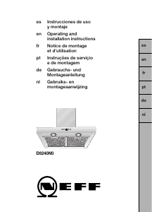 Manual Neff D8240N0 Cooker Hood