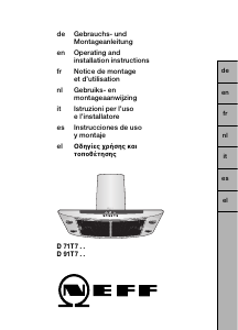 Manual Neff D91T7N0 Cooker Hood