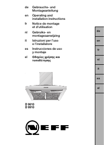 Manual Neff D9610A0 Cooker Hood