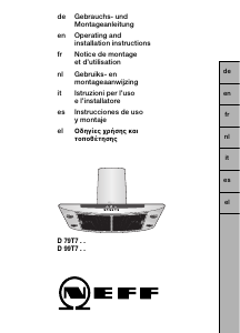 Manuale Neff D99T7A0 Cappa da cucina